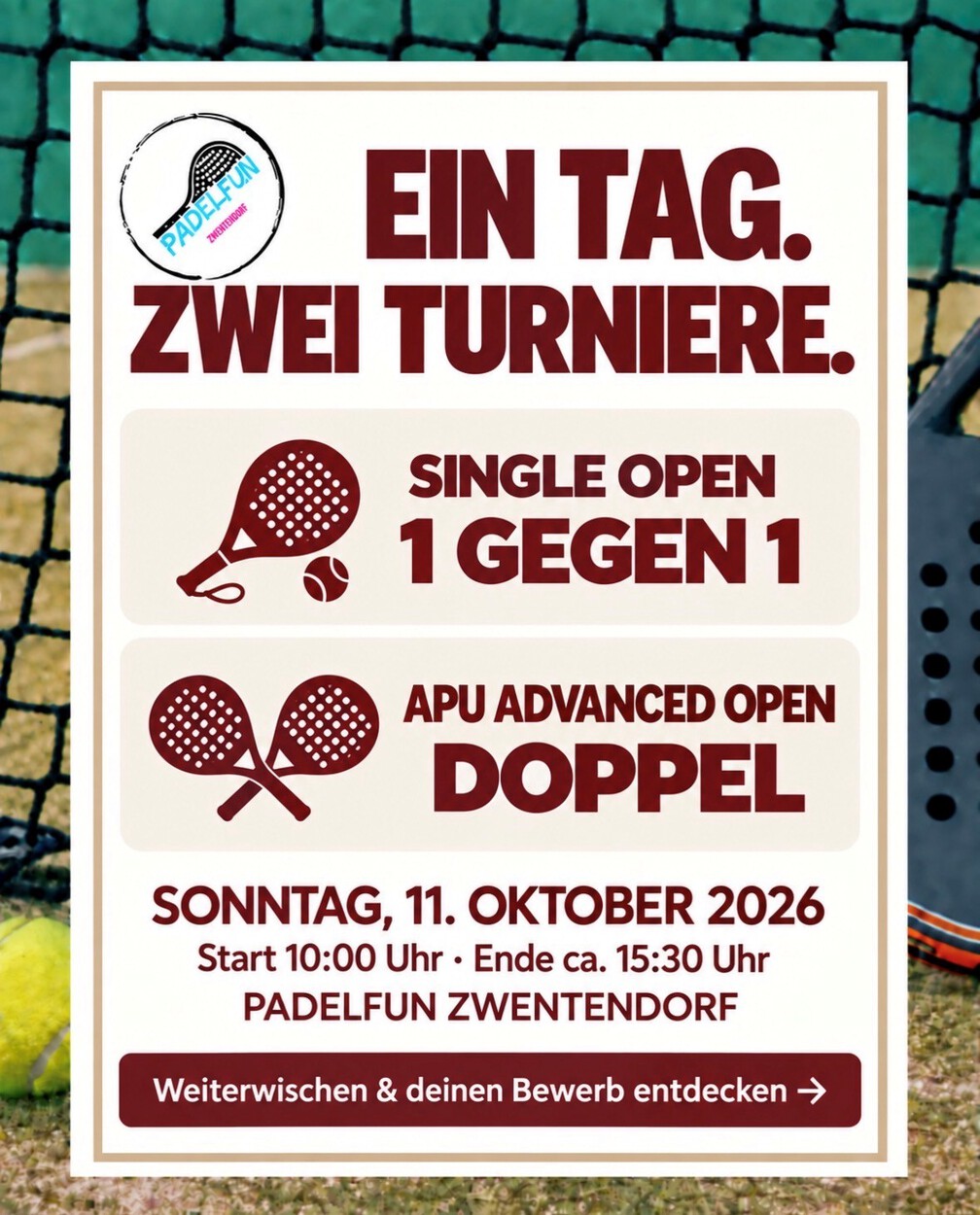 Ein Tag-zwei Turniere